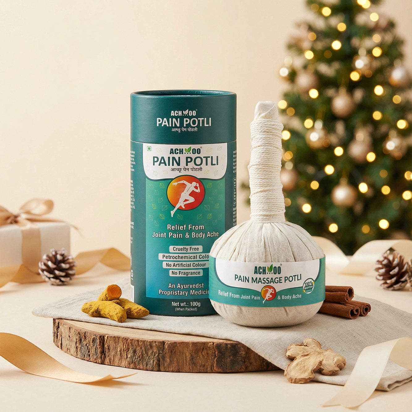 Achoo Pain Massage Potli - 100% Ayurvedic Herbal Healing