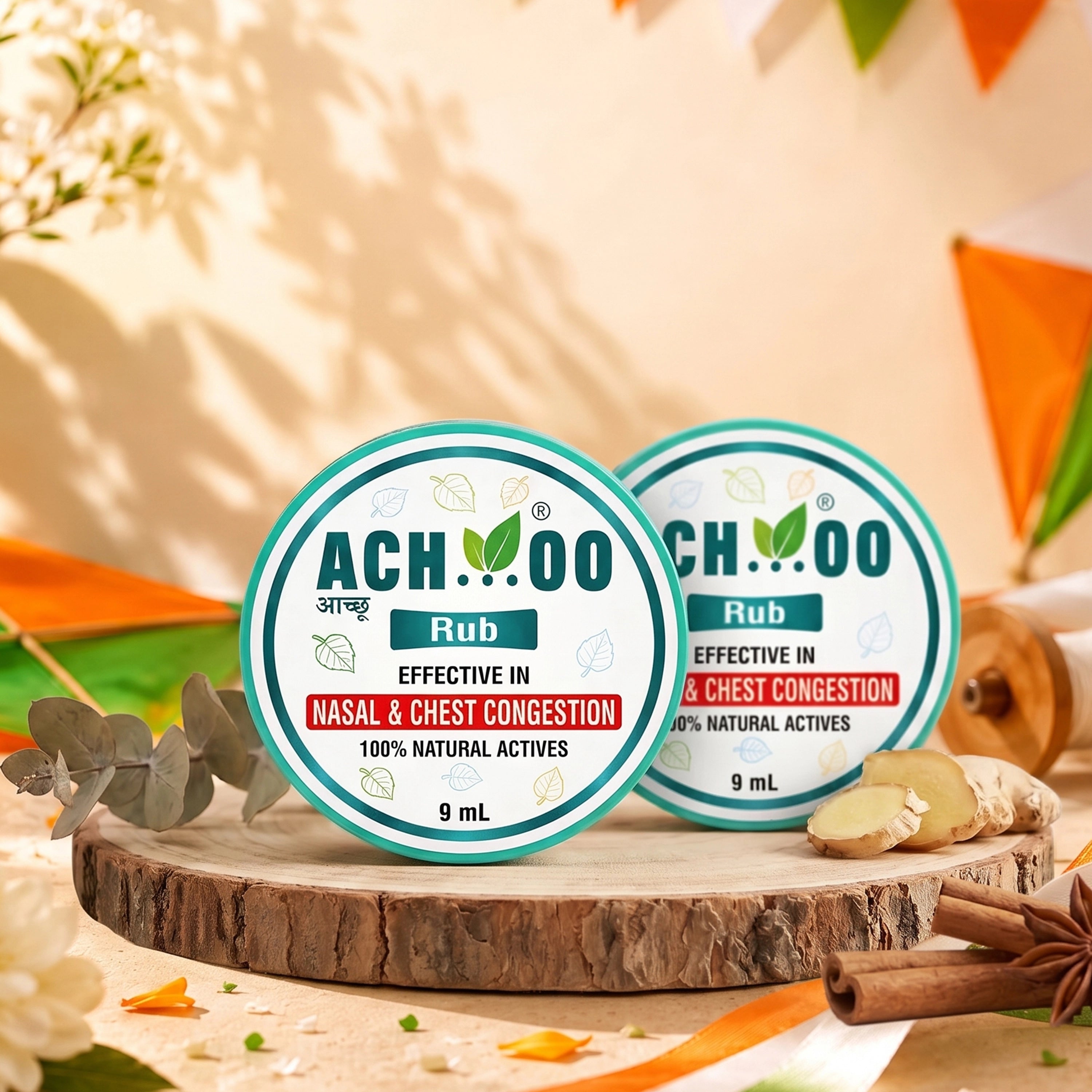 Achoo Herbal Rub for Nasal and Chest Congestion - 9ml