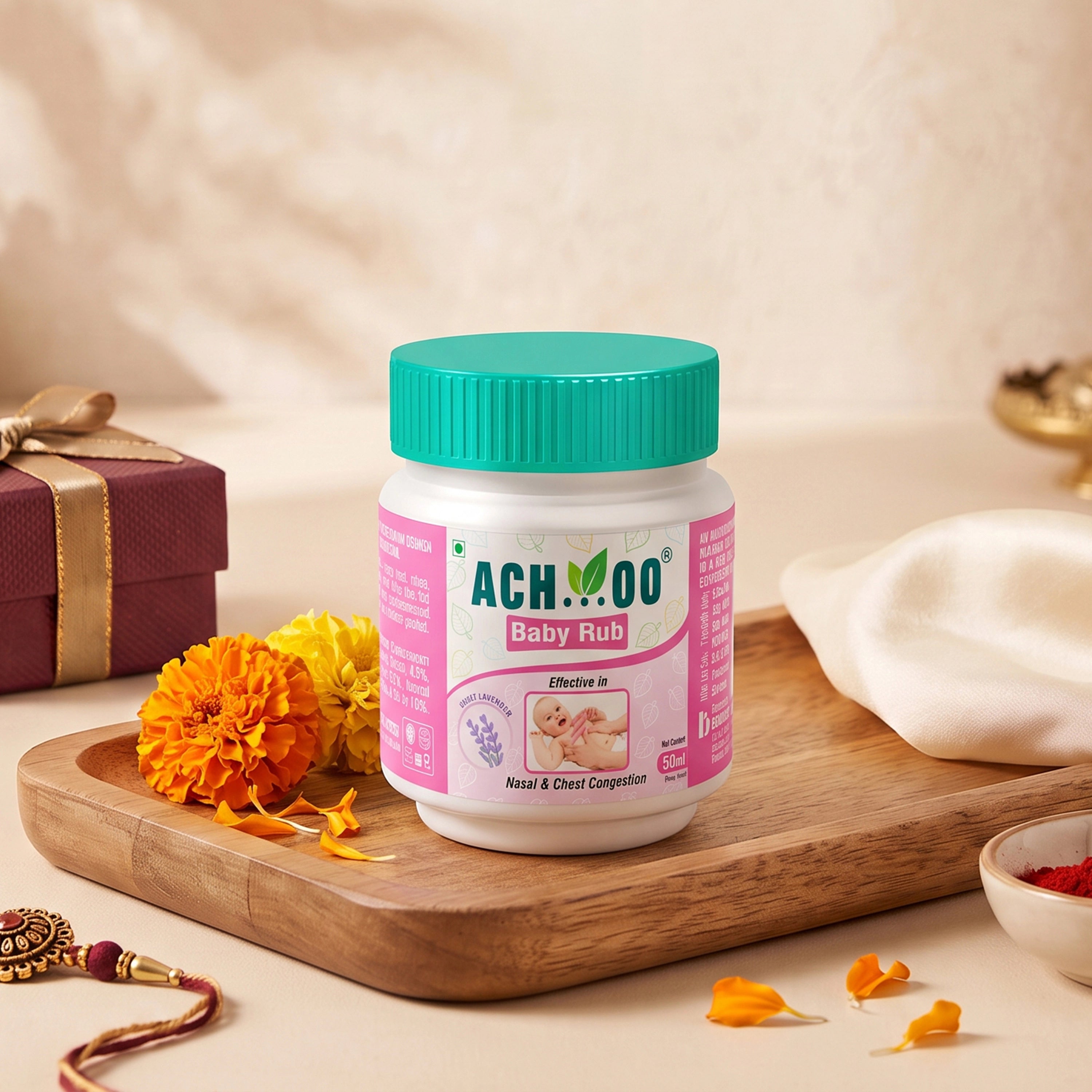 Achoo Baby Rub for Nasal and Chest Congestion - 50ml | 2 + years