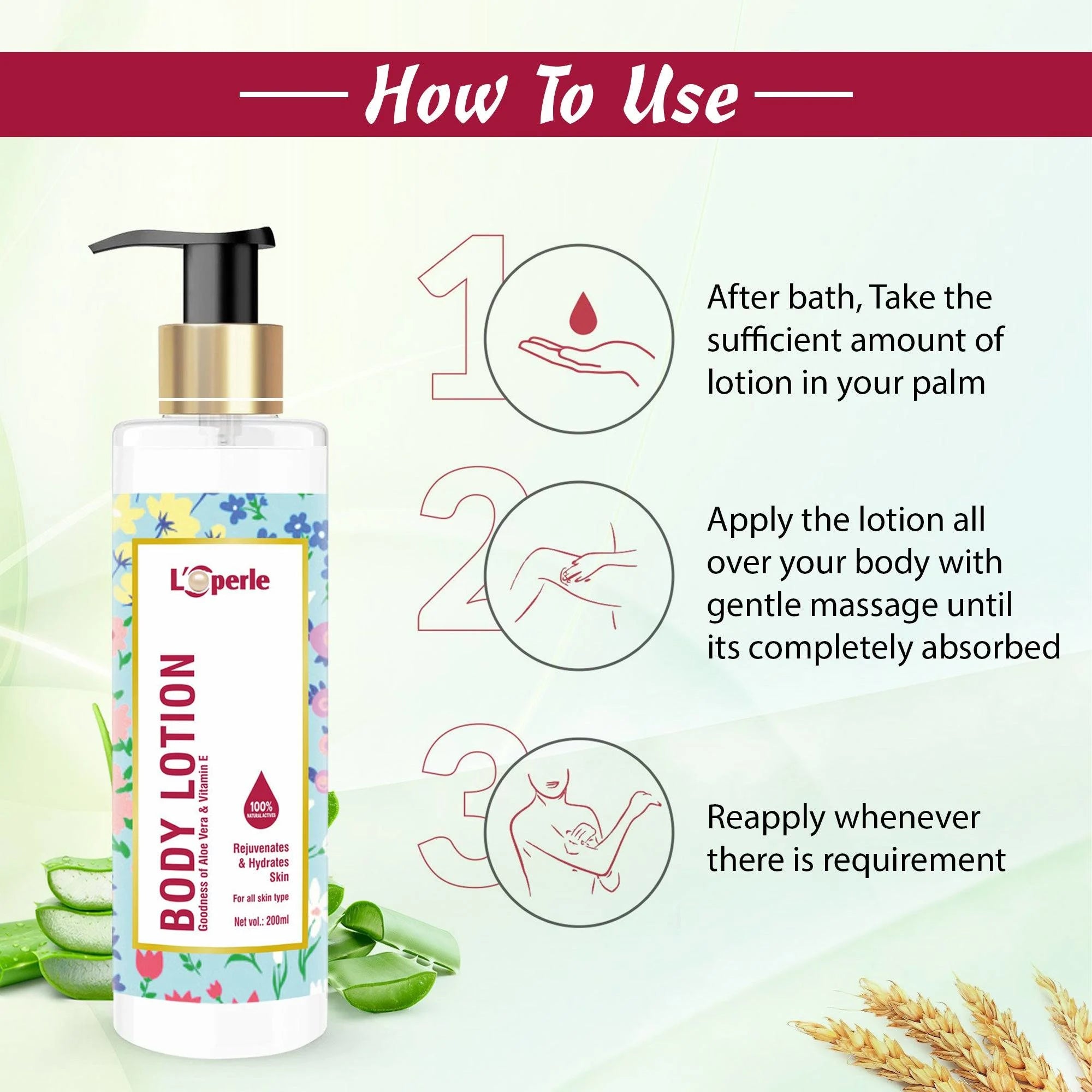 Loperle Body Lotion uses