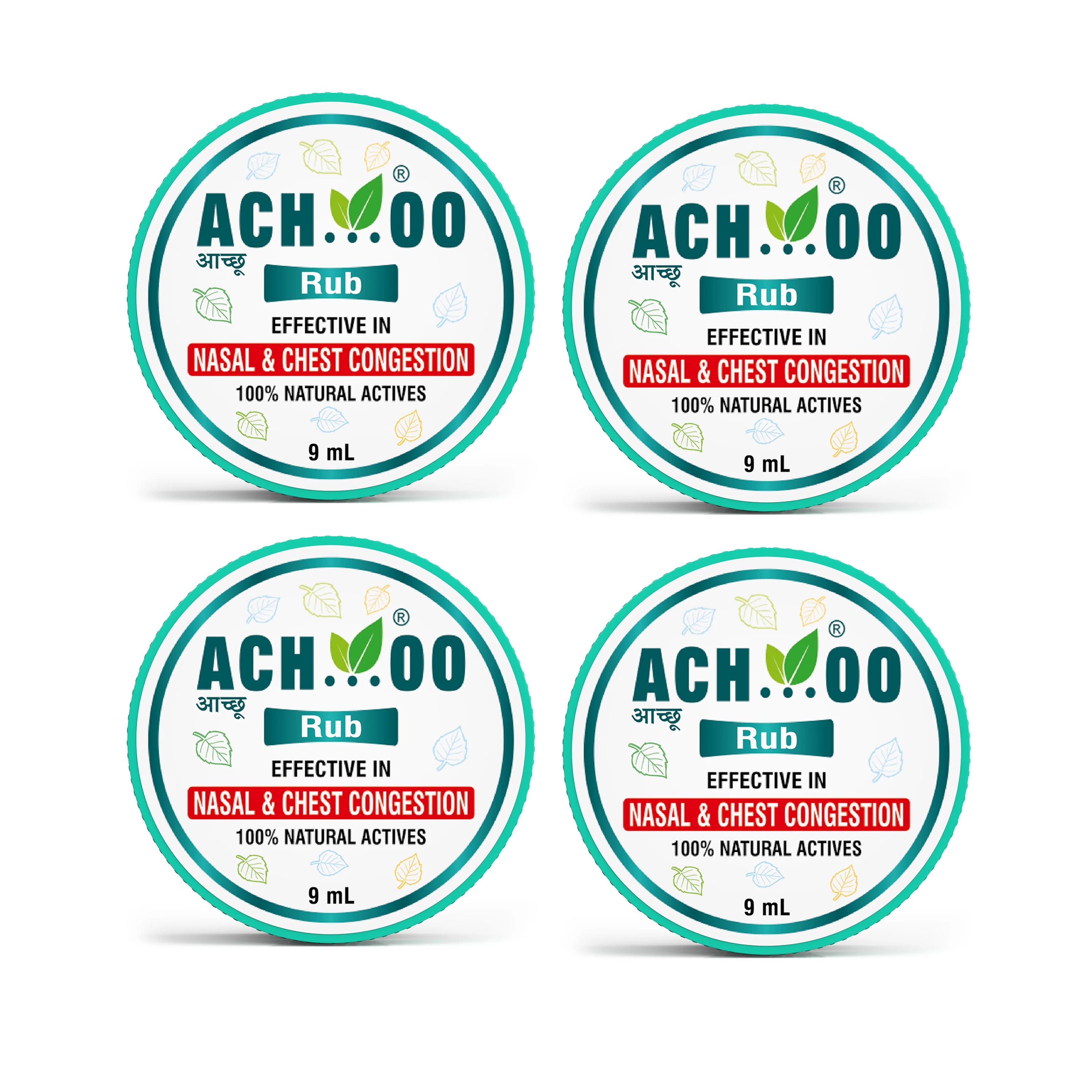 Achoo Herbal Rub for Nasal and Chest Congestion - 9ml