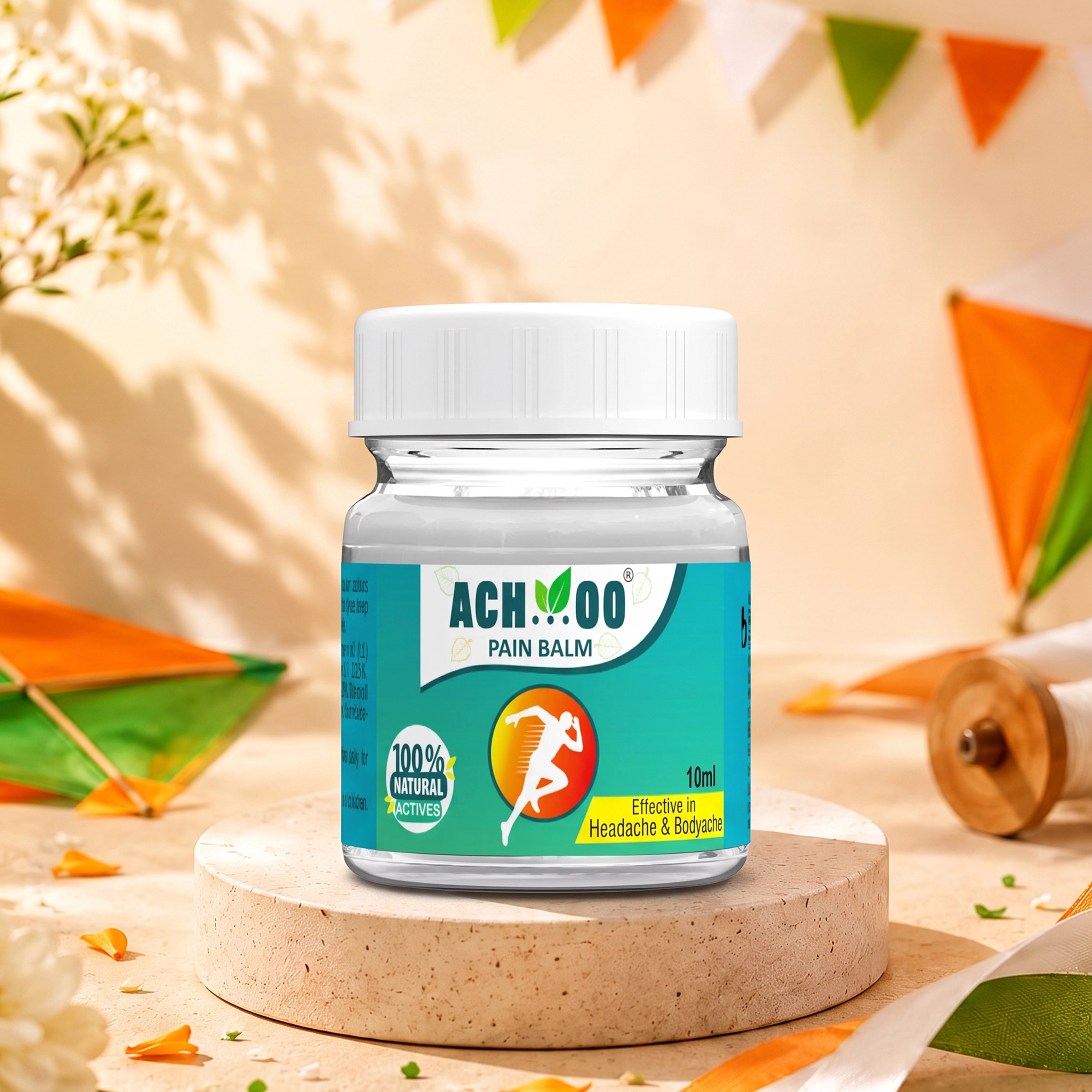 Achoo Pain Balm - Fast Headache & Muscle Relief | 100% Herbal Formula - 10ml