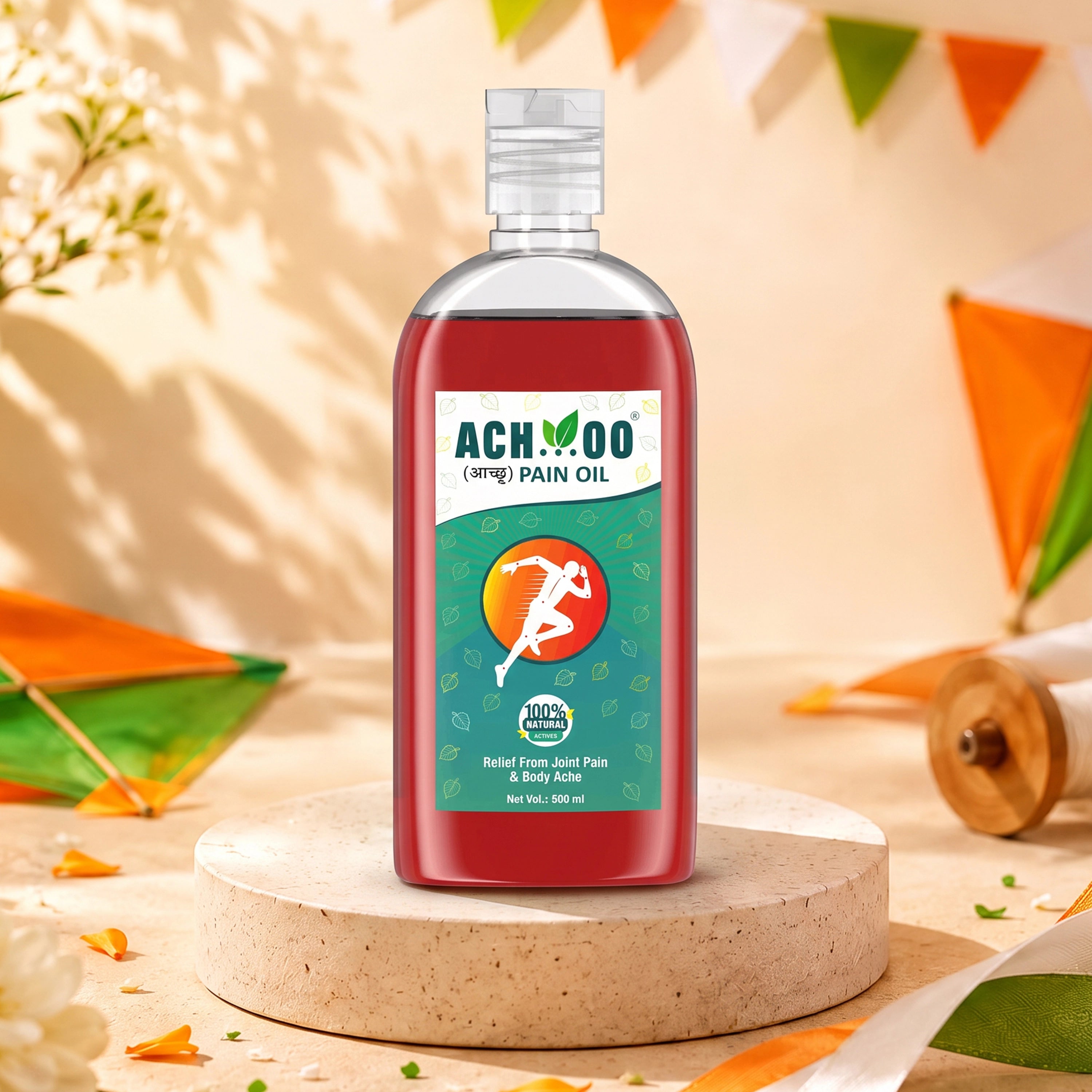 Achoo Ayurvedic Pain Relief Oil for Joint & Muscle pain- 500ml