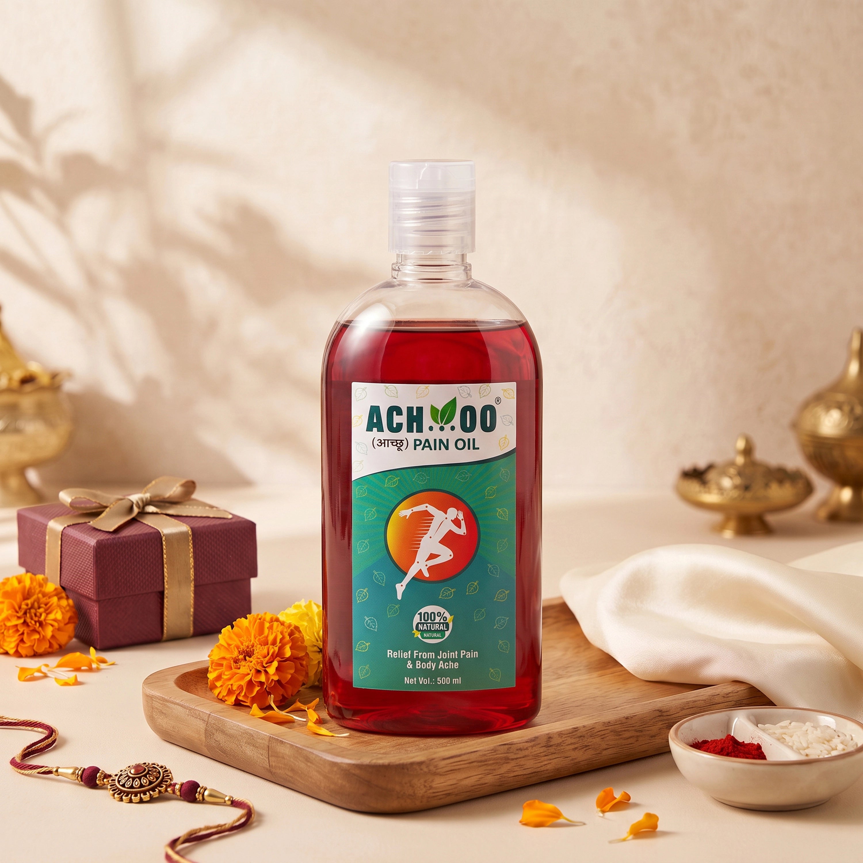 Achoo Ayurvedic Pain Relief Oil for Joint & Muscle pain- 500ml