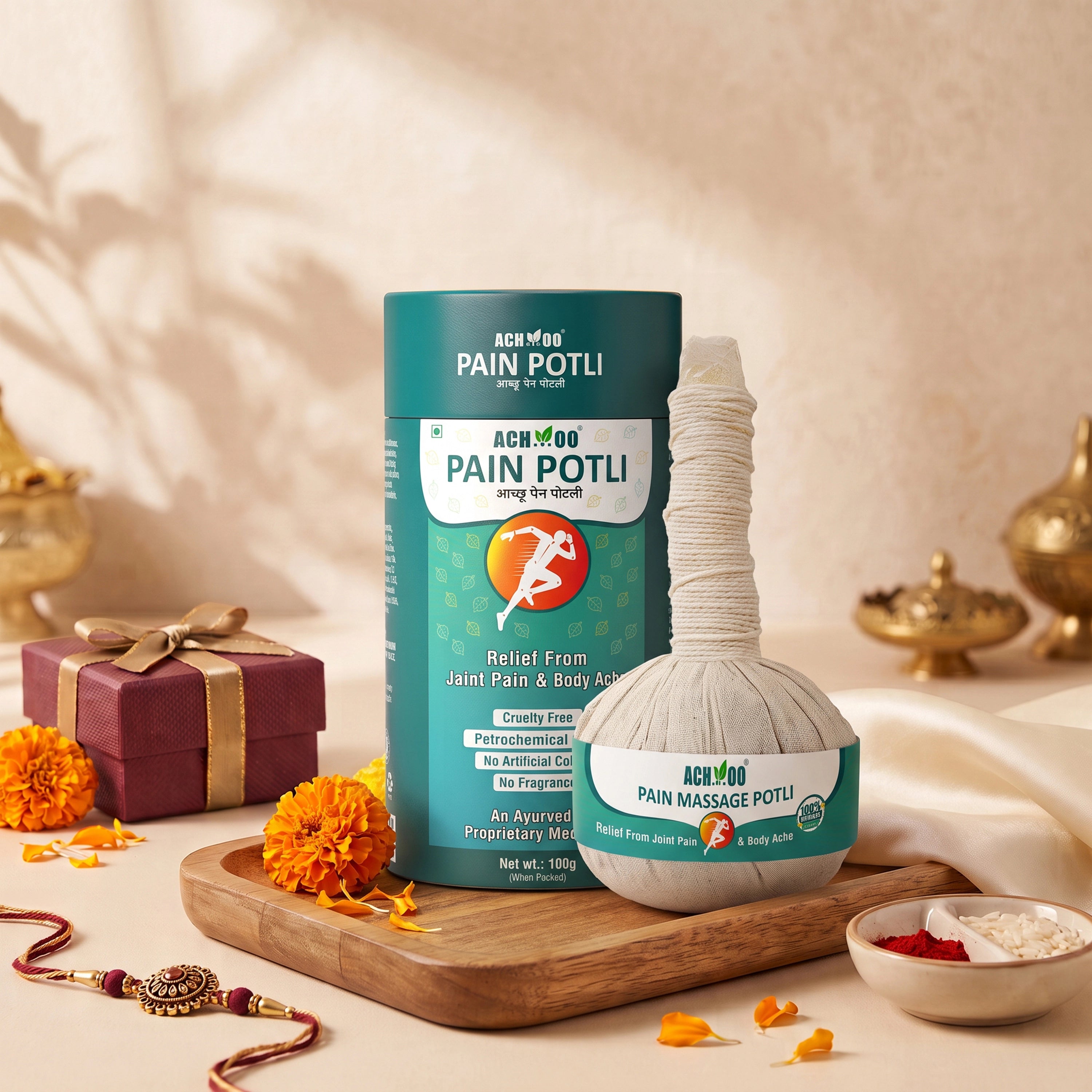 Achoo Pain Massage Potli - 100% Ayurvedic Herbal Healing