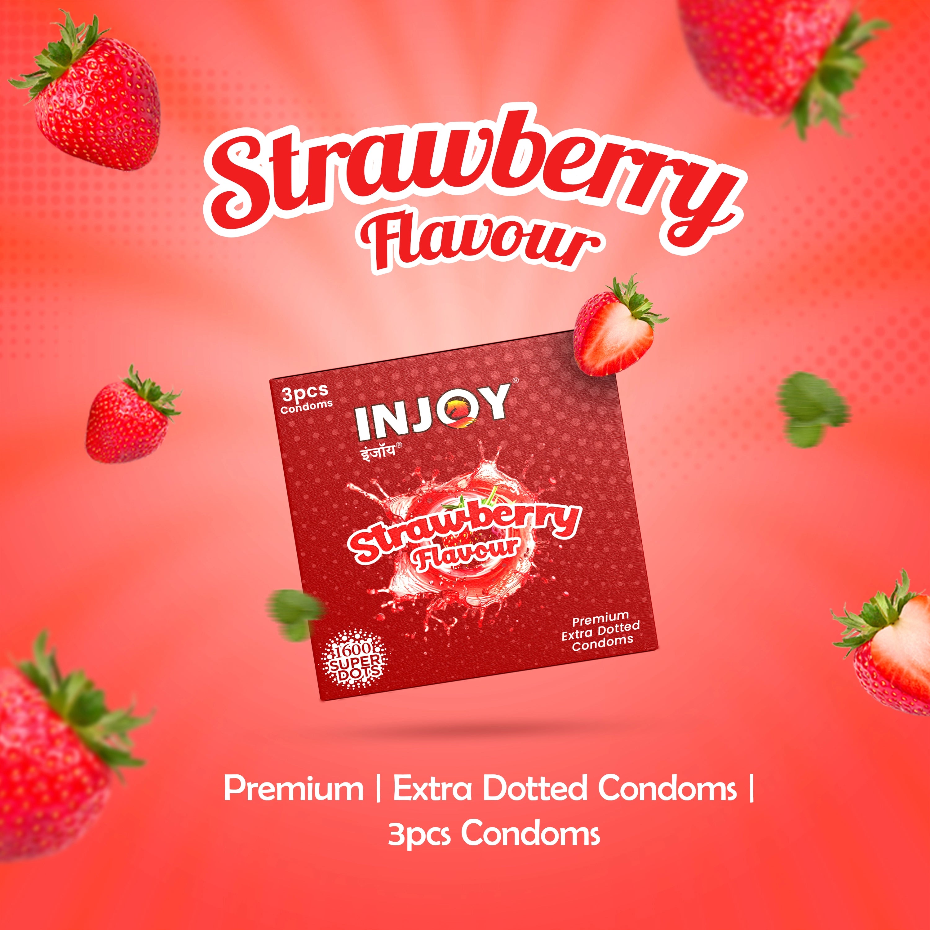 strawberry flavour condom