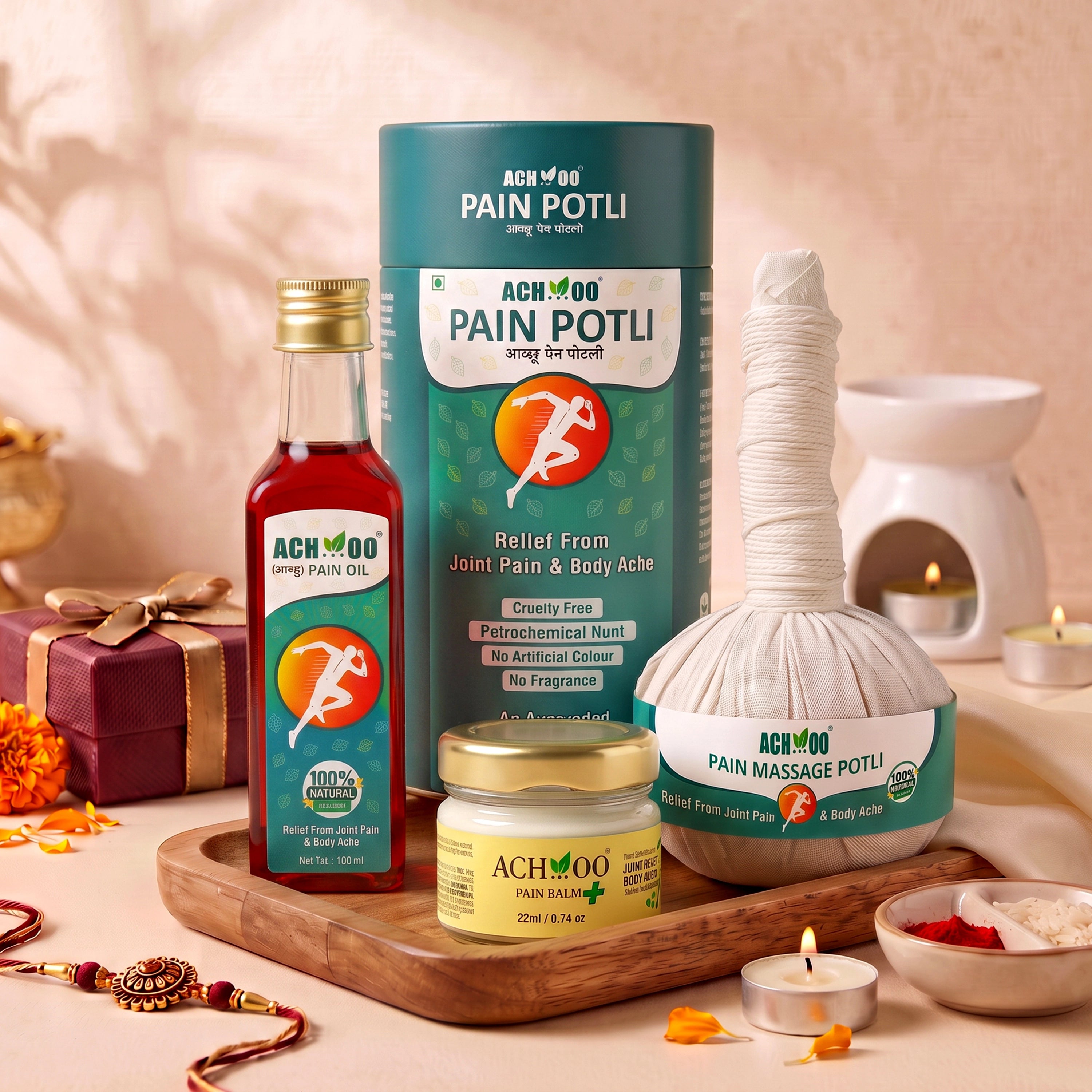 Triple Action Kit - Pain Potli, Pain Oil(100ml) & Pain Balm plus