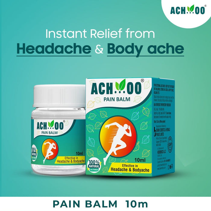 Achoo Pain Balm (10ml) | Fast Absorption | Quick Action Formula | For The Joint, Muscle, Bodyache, Headache or Arthritis