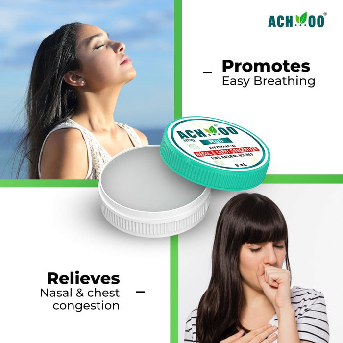 ACHOO Herbal Rub (9ml) for Nasal and Chest Congestion | Relief From Cold, Cough & Blocked Nose
