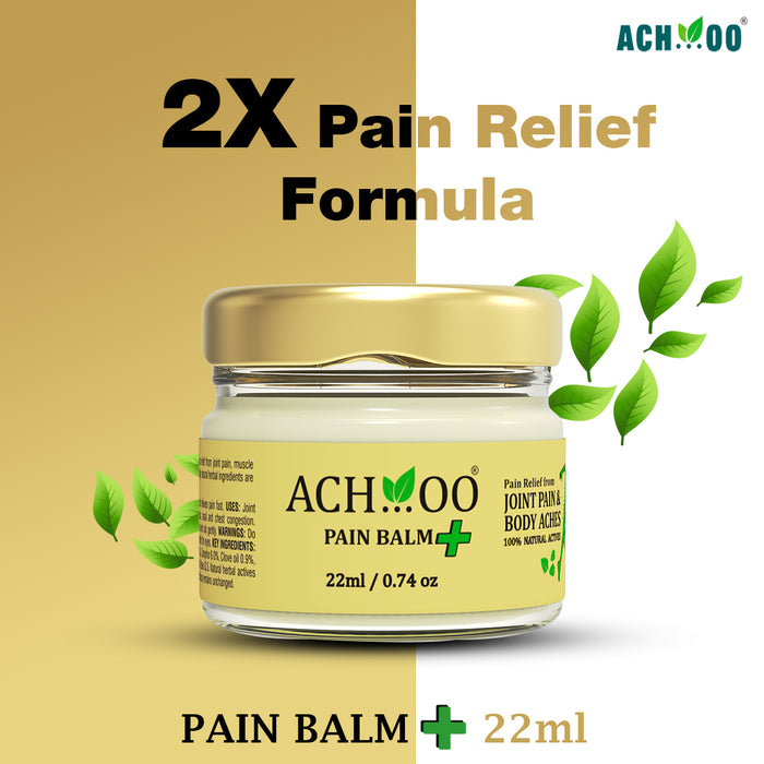 Achoo Pain Balm Plus (22ml) For Joint, Muscle And Body Ache | For Migraine And Cervical (Neck) Pain | Strong Pain Balm