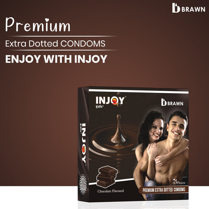 INJOY Flavoured Premium Extra Thin Condoms 75's with 1600 Super Dots, Enjoy with Injoy