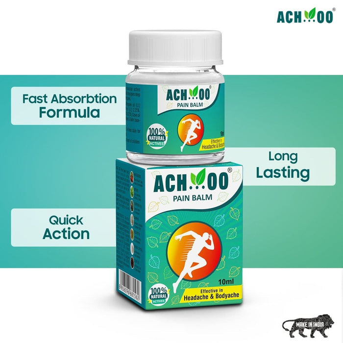Pain Kit - Achoo Pain Oil, Pain Blam and Pain Balm Plus for Headache and Body Ache Combo