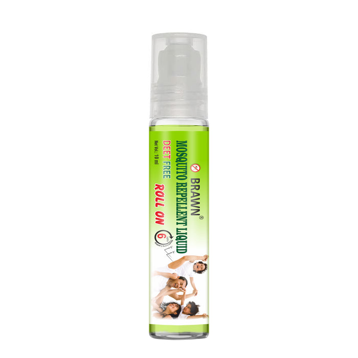 Brawn Mosquito repellent liquid roll on, natural shield against mosquitos, 6 hours long lasting protection 10ml